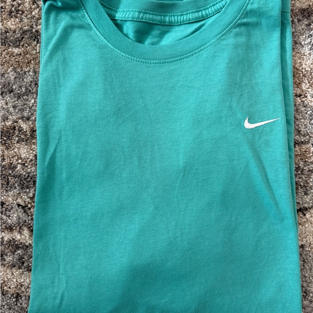 Nike Teal Short-Sleeve Tee with White Swoosh